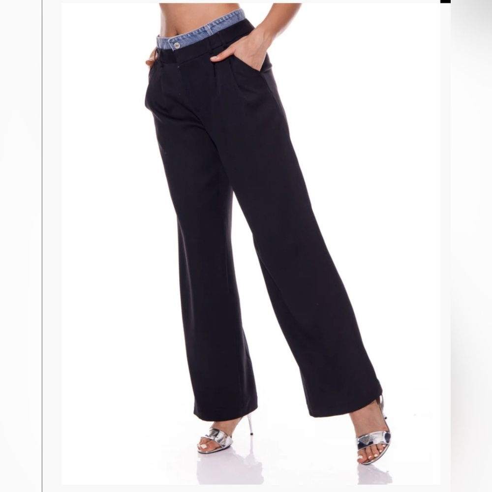 Black  Galita pants with jeans waistband
